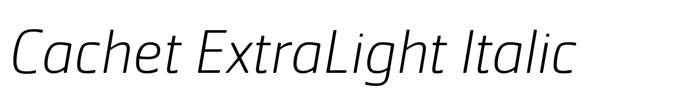 Cachet ExtraLight Italic